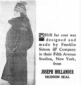 Hudson Seal Newspaper Advertisement